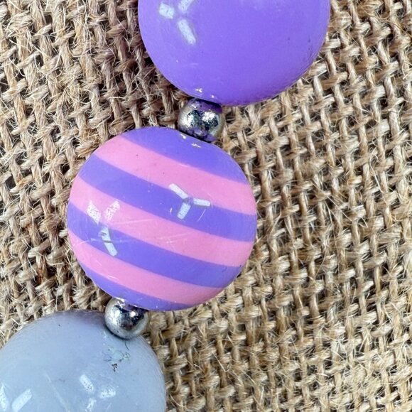 Trolls Pendant Chunky Beaded Necklace Multicolor Pastels Adjustable Women Girls - Picture 13 of 16